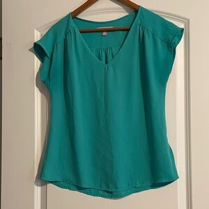 3/$15 or 5/$20 Banana Republic Teal V-Neck Flutter Sleeve Blouse